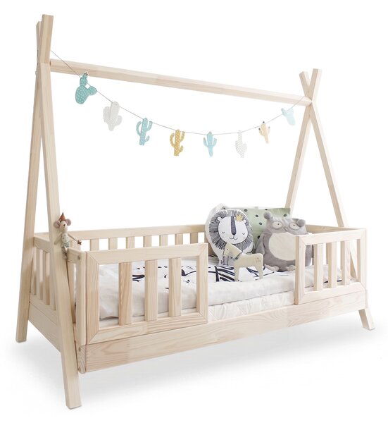 TIPI Duo leesésgátlós gyerekágy 90x190 - natúr