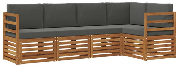 VidaXL Szegmentált kanapé szett párnával 5 pcs Természetes és antracit