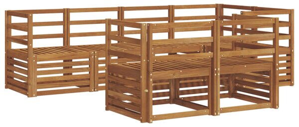 VidaXL Szegmentált kanapé szett 7 pcs Természetes
