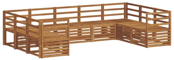 VidaXL Szegmentált kanapé szett 9 pcs Természetes