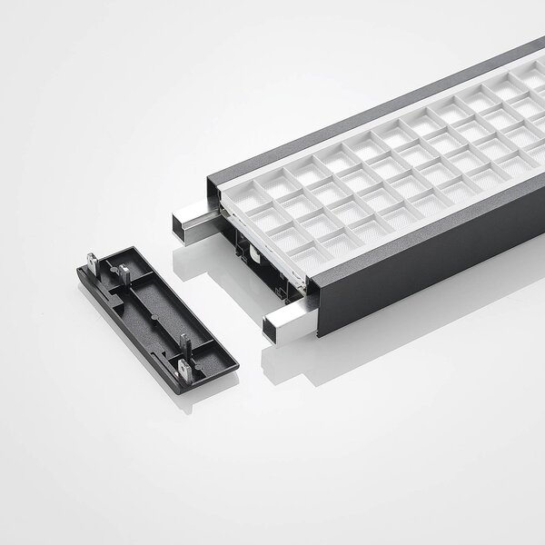 Arcchio Susi LED irodai függesztett lámpa, fekete, 120cm, 4000K, DALI, dimmelhető, Fekete, Dolgozószoba / Iroda, Alumínium, Modern