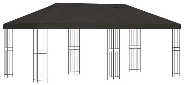 Kerti pavilon 6 x 3 m Antracitszürke Poliészter és acél 190 gsm