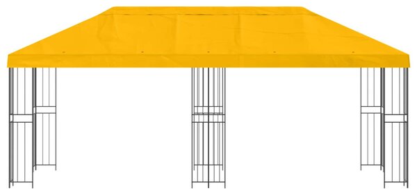 Kerti pavilon 6 x 3 m Sárga Poliészter és acél 190 gsm
