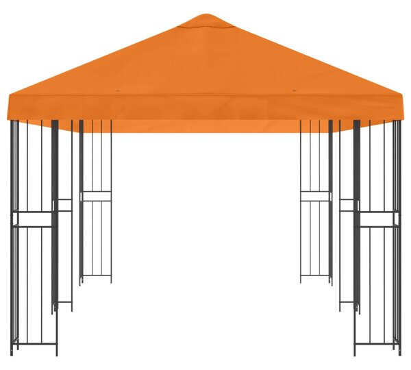 Kerti pavilon 6 x 3 m Narancssárga Poliészter és acél 190 gsm