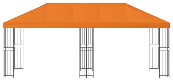 Kerti pavilon 6 x 3 m Narancssárga Poliészter és acél 190 gsm