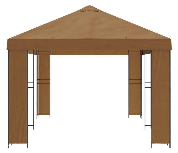 Kerti pavilon 6 x 3 m Bézs Poliészter és acél 190 gsm