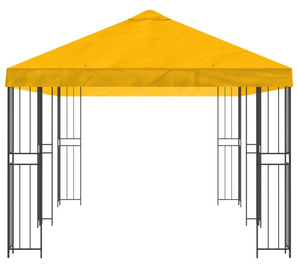 Kerti pavilon 6 x 3 m Sárga Poliészter és acél 190 gsm