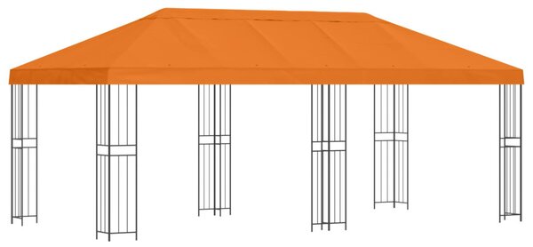 Kerti pavilon 6 x 3 m Narancssárga Poliészter és acél 190 gsm