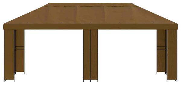Kerti pavilon 6 x 3 m Tópszínű Poliészter és acél 190 gsm