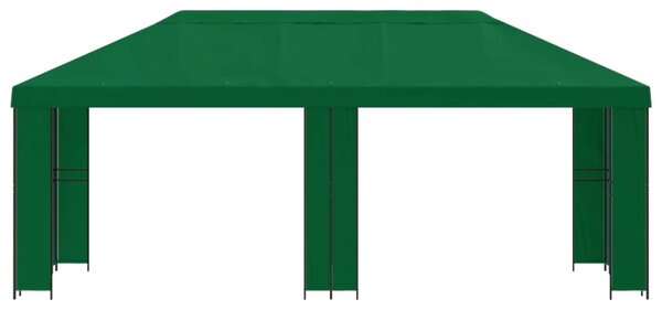Kerti pavilon 6 x 3 m Zöld Poliészter és acél 190 gsm