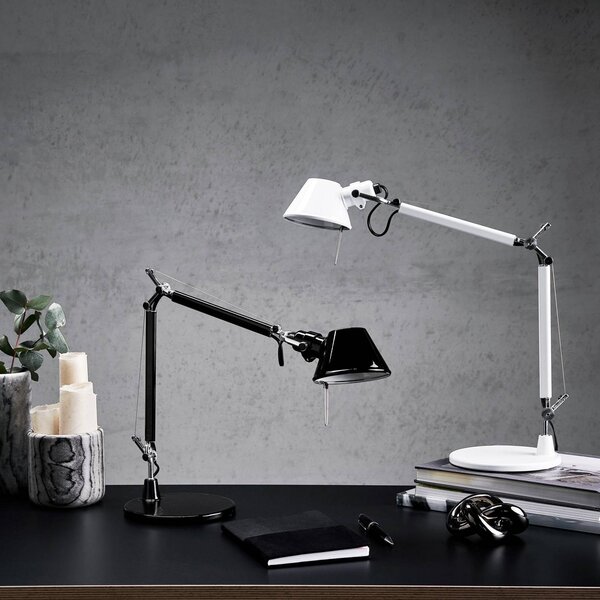 Artemide Tolomeo Micro asztali világítás, fehér, Fehér / opál, Dolgozószoba / Iroda, Alumínium, Dizájn