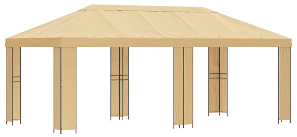 Kerti pavilon 6 x 3 m Krémszínű Poliészter és acél 190 gsm