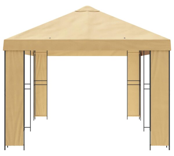 Kerti pavilon 6 x 3 m Krémszínű Poliészter és acél 190 gsm