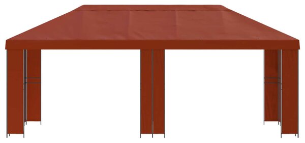 Kerti pavilon 6 x 3 m Terrakotta Poliészter és acél 190 gsm