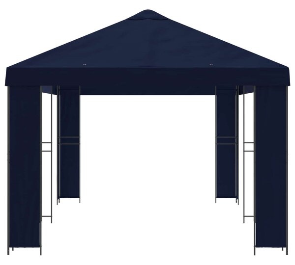 Kerti pavilon 6 x 3 m Kék Poliészter és acél 190 gsm