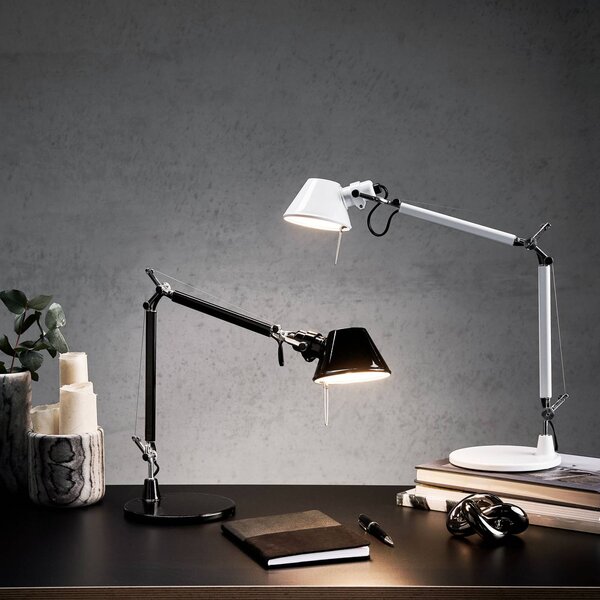 Artemide Tolomeo Micro asztali világítás, fehér, Fehér / opál, Dolgozószoba / Iroda, Alumínium, Dizájn