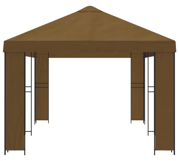 Kerti pavilon 6 x 3 m Tópszínű Poliészter és acél 190 gsm