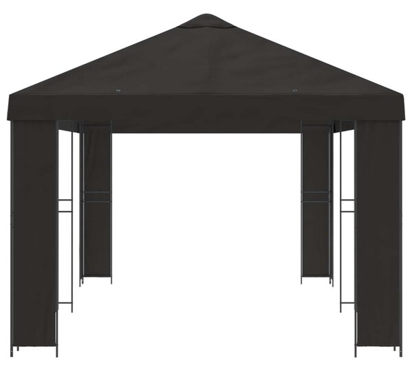 Kerti pavilon 6 x 3 m Antracitszürke Poliészter és acél 190 gsm