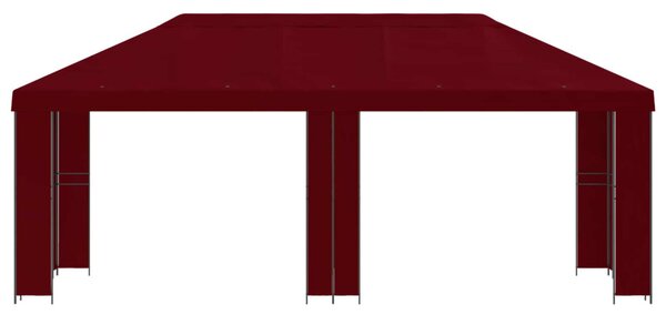 Kerti pavilon 6 x 3 m Burgundi Poliészter és acél 190 gsm