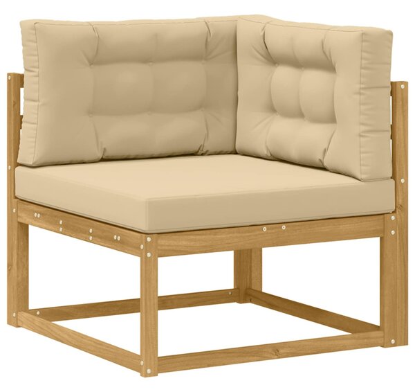 VidaXL Kültéri kanapé szett 5 pcs Fehér és Bézs 79 x 79 x 37 cm