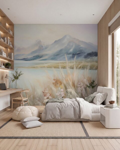 Fotótapéta Tó és hegyek, Természet fotótapéta, w05824 : Uwalls.hu