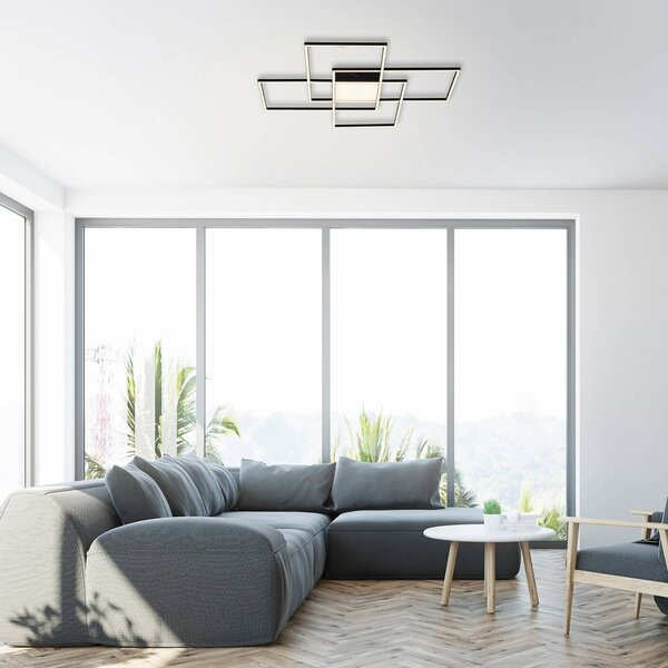 Q-Smart-Home Paul Neuhaus Q-ASMIN LED menny. lámpa 80 x cm, dimmelhető, Fekete, Nappali / Étkező, Műanyag, Modern