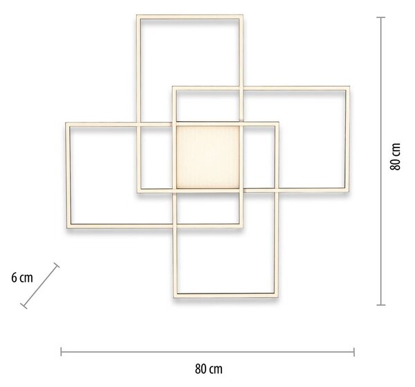 Q-Smart-Home Paul Neuhaus Q-ASMIN LED menny. lámpa 80 x cm, dimmelhető, Fekete, Nappali / Étkező, Műanyag, Modern