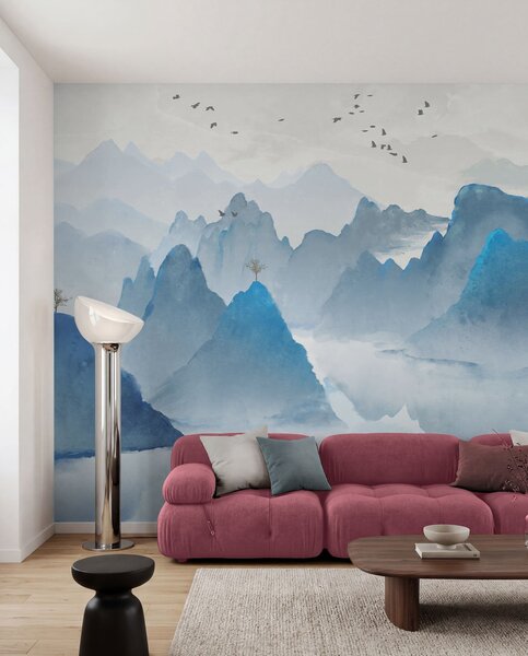 Fotótapéta Kék hegyek, Fotótapéta akvarell, u32523 : Uwalls.hu