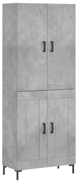Modern Magas Szekrény - Beton Szürke - 180 cm