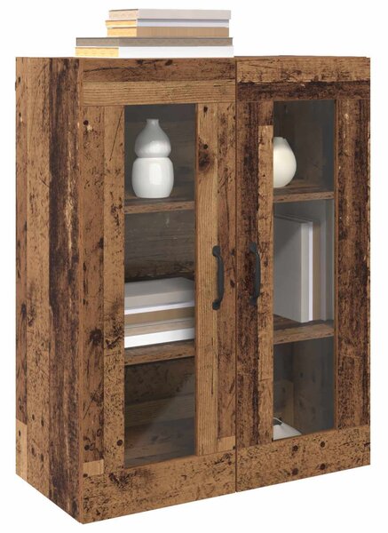 Fali Szekrények 2 pcs Régi fa 69,5 x 34 x 90 cm Faanyag