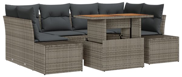 Kert étkező szett párnával 7 pcs Szürke és Barna