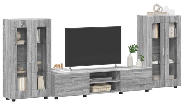 TV szekrény garnitúra FLORIN 3 pcs Szürke Sonoma Faanyag