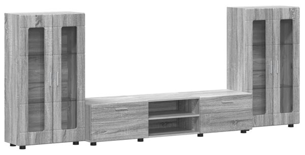 TV szekrény garnitúra FLORIN 3 pcs Szürke Sonoma Faanyag