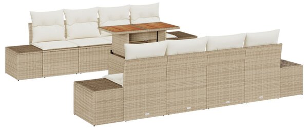 Kert étkező szett párnával 9 pcs Beige és krém