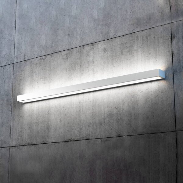 MCJ Mera LED fali lámpa, szélesség 120 cm, alumínium, 4,000K, Alu / szürke / cink, Folyosó, fém, Modern