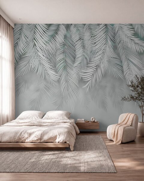 Fotótapéta Trópusi levelek menta árnyékokkal, Fotótapéta erdő, Fotótapéta erdő trópusok, u48556v3 : Uwalls.hu