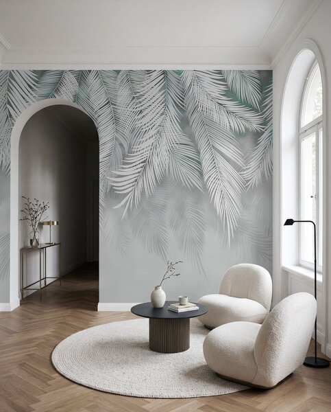 Fotótapéta Trópusi levelek menta árnyékokkal, Fotótapéta erdő, Fotótapéta erdő trópusok, u48556v3 : Uwalls.hu