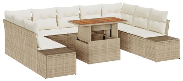 Kerti Kanapé Szett 10 db Beige és krém