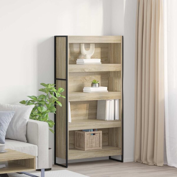 Könyvespolc 2 pcs Sonoma 80 x 30 x 155 cm Faanyag