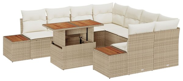 Kert étkező szett párnával 9 pcs Beige és krém