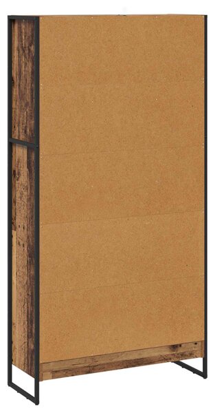 Könyvespolc 2 pcs Öreg fa 80 x 30 x 155 cm Faanyag