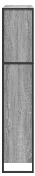 Könyvespolc 2 pcs Szürke Sonoma 80 x 30 x 155 cm Faanyag