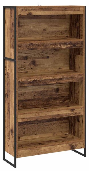 Könyvespolc 2 pcs Öreg fa 80 x 30 x 155 cm Faanyag