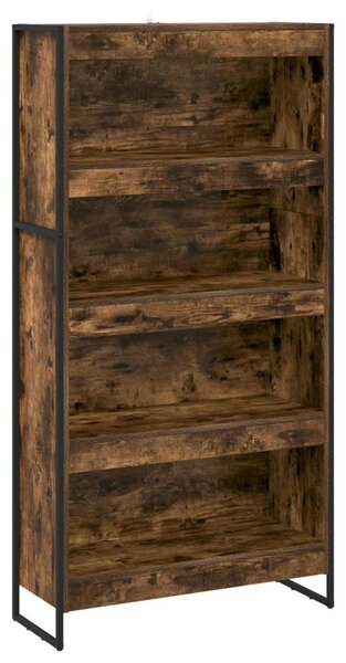 Könyvespolc 2 pcs Füstös tölgy 80 x 30 x 155 cm Faanyag