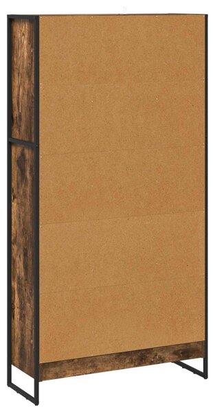 Könyvespolc 2 pcs Füstös tölgy 80 x 30 x 155 cm Faanyag