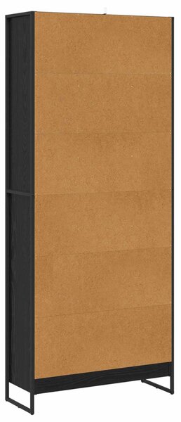 Könyvespolc 2 pcs Fekete tölgy 80 x 30 x 189,5 cm Faanyag
