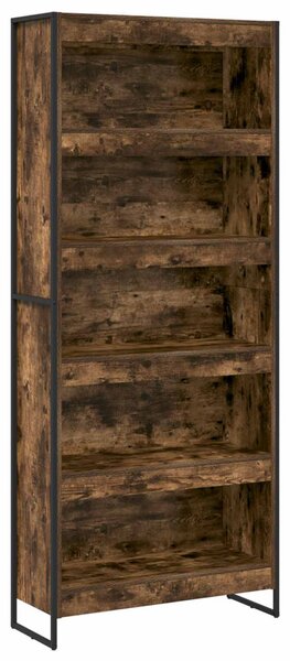 Könyvespolc 2 pcs Füstös tölgy 80 x 30 x 189,5 cm Faanyag