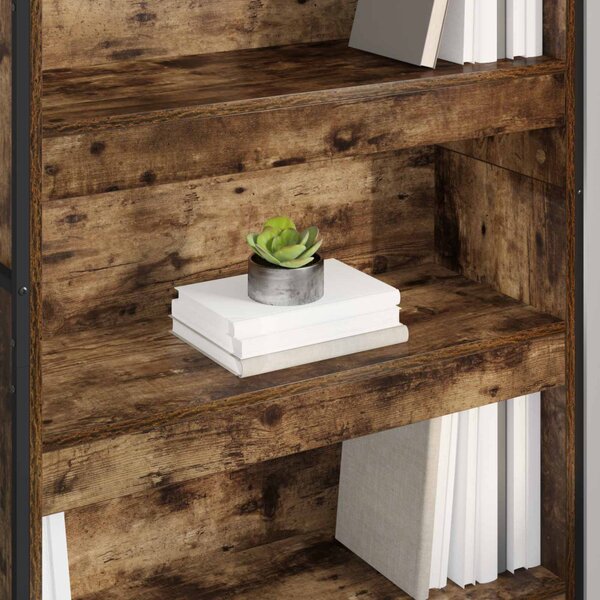 Könyvespolc 2 pcs Füstös tölgy 80 x 30 x 189,5 cm Faanyag
