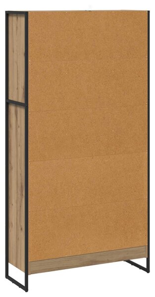 Könyvespolc 2 pcs Művészi tölgy 80 x 30 x 155 cm Faanyag