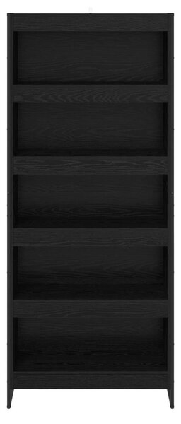 Könyvespolc 2 pcs Fekete tölgy 80 x 30 x 189,5 cm Faanyag